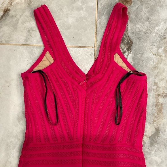 Bebe Pink Ribbed Bodycon Mini Dress - Picture 2 of 6